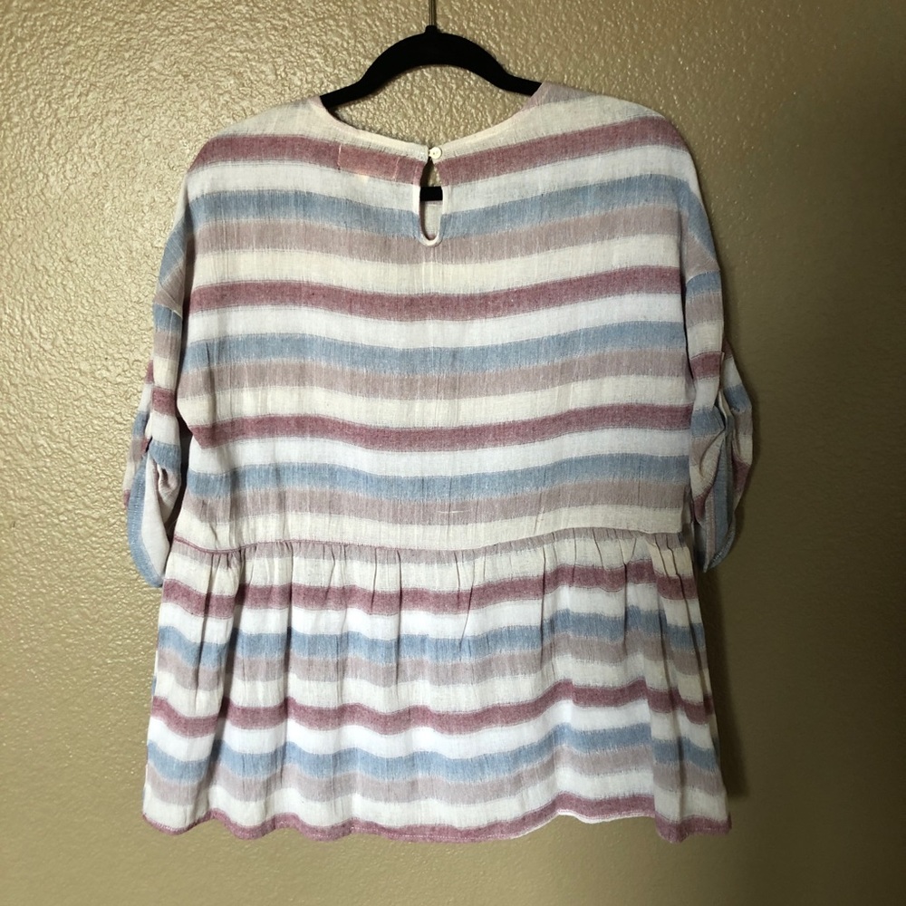 Listicle Striped Babydoll Top - Picture 5 of 7